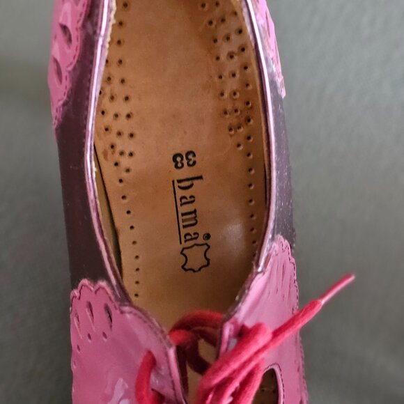 John Fluevog Lottie Deno Pink Patent leather Mary Janes. Sz 6 - Picture 3 of 5